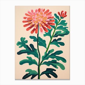 Cut Out Style Flower Art Chrysanthemum 1 Canvas Print