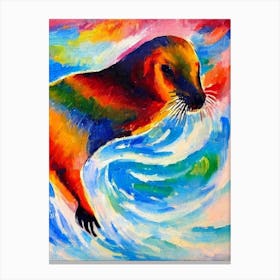 Sea Lion Matisse Inspired Canvas Print