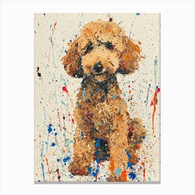 Poodle Acrylic Painting 10 Canvas Print