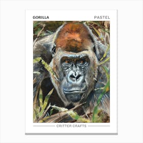 Gorilla Pastel Watercolour 1 Poster Leinwandbild