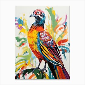 Colourful Bird Painting Pheasant 3 Canvas Print