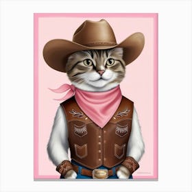 Cowgirl Cat 2 Canvas Print