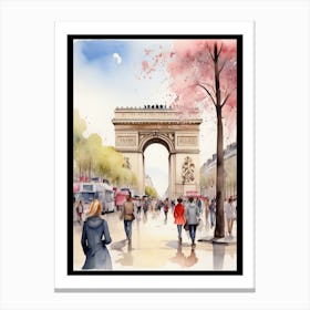 Champs-Elysées Avenue. Paris. The atmosphere and manifestations of spring. 34 Canvas Print
