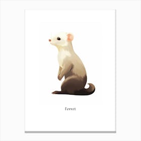 Ferret Kids Animal Poster Canvas Print