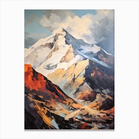 Monte Rosa Switzerland Italy 4 Mountain Painting Canvas Print