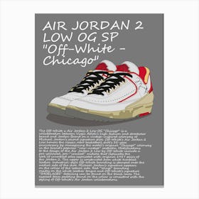 Air Jordan Low Og Sp Off White Chicago Canvas Print