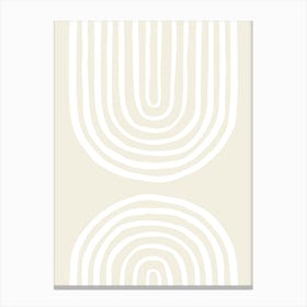 Cream Rainbows Canvas Print