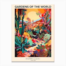 Desert Botanical Gardens Usa Gardens Of The World Poster Canvas Print
