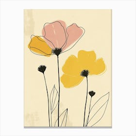 Richmond Flower Market Boho Minimalist Style Canvas Print