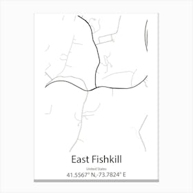 East Fishkill,United States Minimalist Map Canvas Print