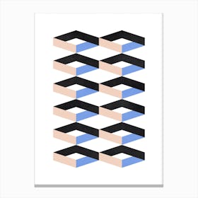 Retro Geometric Canvas Print
