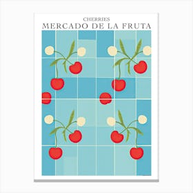 Mercado De La Fruta Cherries Illustration 4 Poster Canvas Print