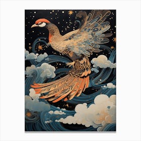 Pheasant 3 Gold Detail Painting Canvas Print