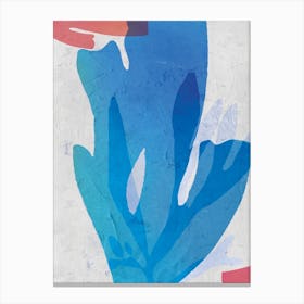 Blue Plant Art Print Canvas Print