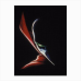 Spawn In A Pixel Dots Art Style Canvas Print