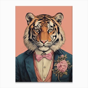Tiger Illustrations Wearing A Tuxedo 9 Canvas Print