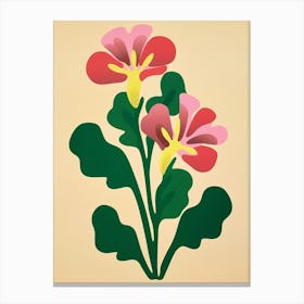 Cut Out Style Flower Art Freesia 2 Canvas Print