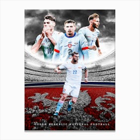 Czech Republic Football Poster Canvas Print