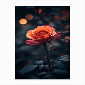 Bokeh Rose Canvas Print