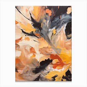 Autumn Leaves Abstract Painting Canvas Print