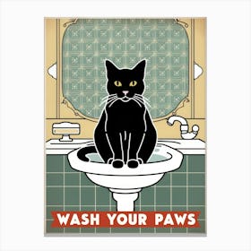 Wash Your Paws 58 Canvas Print