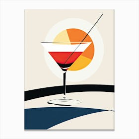 Mid Century Modern Sex On The Beach Floral Infusion Cocktail 4 Canvas Print