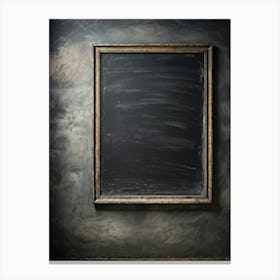 Abstract Capture Of A Blank Blackboard Smudge Marks Streaked Horizontally Across Chalk Residue Vis (5) Canvas Print