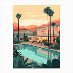 Los Angeles Usa Travel Illustration 1 Canvas Print