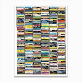 Ultimate 1970s Music Collection - Vintage Cassette Print Canvas Print