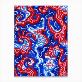 Red, White And Blue 1 Canvas Print