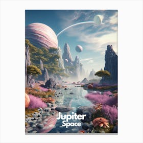 Jupiter Travel Poster Bubble Planet Canvas Print