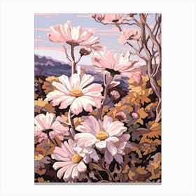 Cineraria 1 Flower Painting Canvas Print