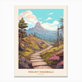 Mount Kinabalu Malaysia Hike Poster Canvas Print