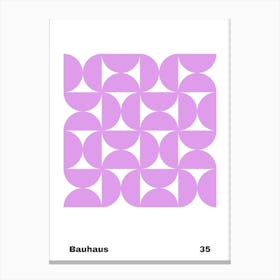 Geometric Bauhaus Poster 35 Lilac Canvas Print