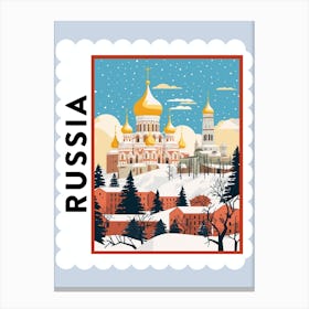 Russia 2 Travel Stamp Poster Canvas Print