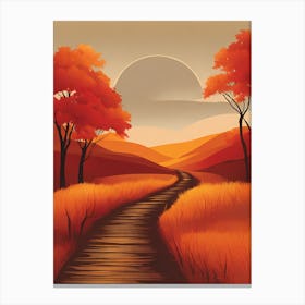 Autumn Landscape VECTOR ART Canvas Print