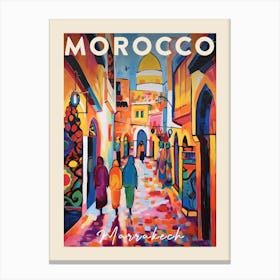 Marrakech Morocco 2 Fauvist Painting Travel Poster Canvas Print