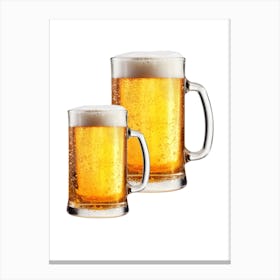 Two Mugs Of Beer. Paris Canvas Print