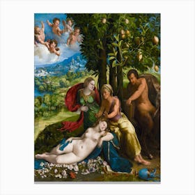 Mythological Scene, Dosso Dossi Canvas Print