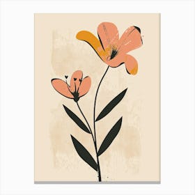 Perth Flower Market Boho Minimalist Style 1 Canvas Print