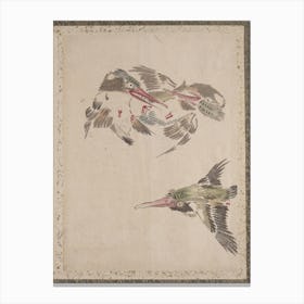 Birds Album Of Sketches by Katsushika Hokusai And His Disciples, Katsushika Hokusai Canvas Print