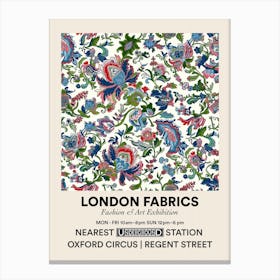 Poster Petalgrove London Fabrics Floral Pattern 3 Canvas Print