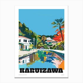 Karuizawa Japan 3 Colourful Travel Poster Canvas Print