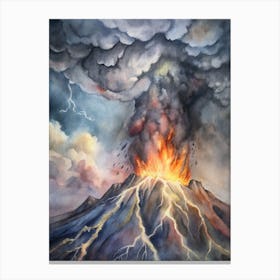 Erupting Volcano Canvas Print