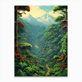 Bwindi Impenetrable Forest Pixel Art 4 Canvas Print