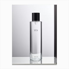 Transparent Glass Bottle Featuring A Minimalist And Sleek Design With A Rounded And Flat Base To Em Canvas Print