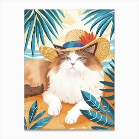Ragdoll Cat Storybook Illustration 3 Canvas Print
