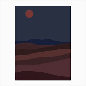 Moonlight In The Desert Canvas Print