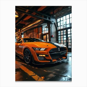 Orange Ford Mustang Gt 1 Canvas Print