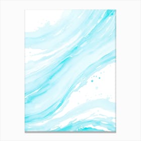 Blue Ocean Wave Watercolor Vertical Composition 112 Canvas Print